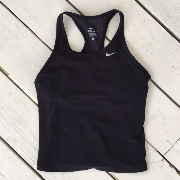 Nike Tops - Nike workout tank Black dri fit, mesh back, padded